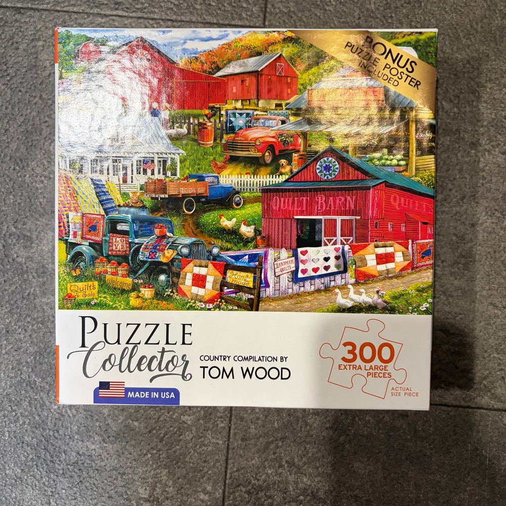 RoseArt Puzzle Collector Tom Wood Country Compilation 300 Extra Large Pieces USA